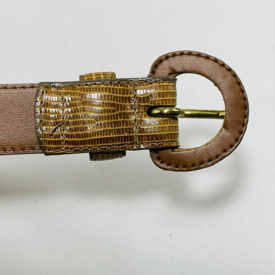 Cinturón de Cuero Ck Calvin Klein Lagarto Mujer Talla M Hipster Retro Texturizado Gótico Foto 4 de 4