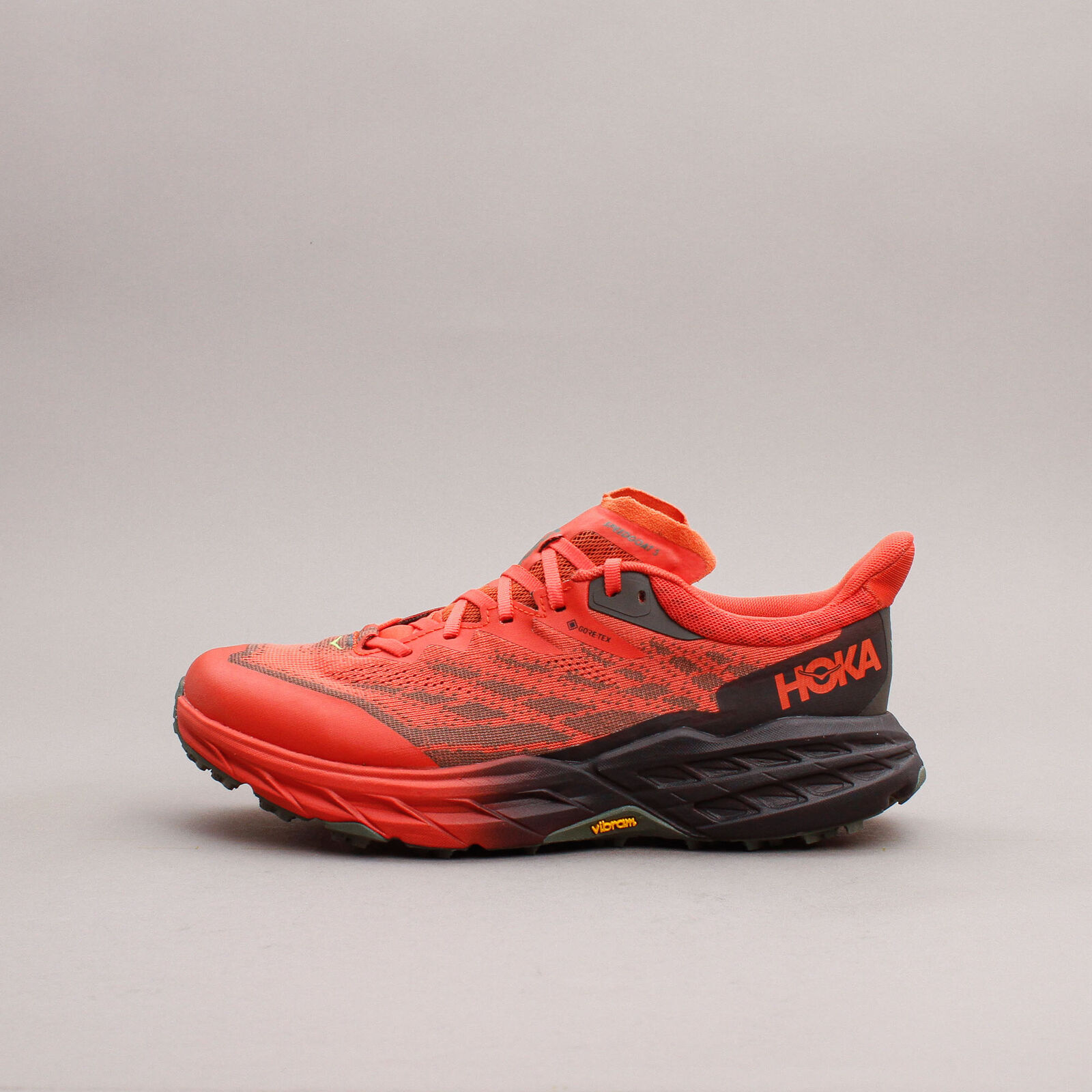 Hoka One One Speedgoat 5 GTX Gore-Tex Trail Running Red Men Shoes 1127912-FTHY