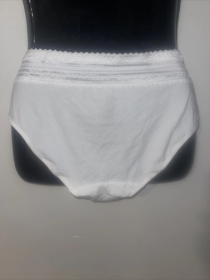Warner's белый кружева хлопок бикини трусики нижнее белье Sissy размер Xlarge - Изображение 3 из 3