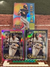 Christian Yelich / 2024 Topps Chrome Pink Refractor + Chrome Base + All-etch
