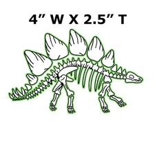 Stegosaurus Dinosaur Skeleton - Car Truck Window Bumper Graphics Sticker Decal