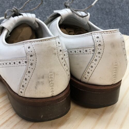 Footjoy Shoes Mens 7.5B Golf Cleats Sneaker White Leather Fringe Lace Up Comfort - Picture 13 of 22