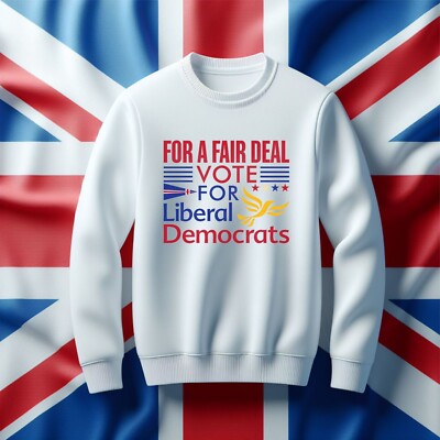 Liberaldemokraten Pullover, Abstimmung für Liberaldemokraten Pullover, Wahl Sweatshirt