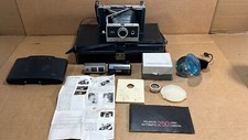Vintage Polaroid Automatic 250 Instant Film Land Camera with Case  Accessories