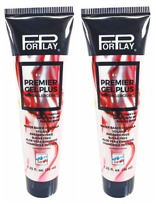FORPLAY GEL LUBE PREMIER PLUS  MOISTURIZING LUBRICANT WATER BASED 2 COUNT