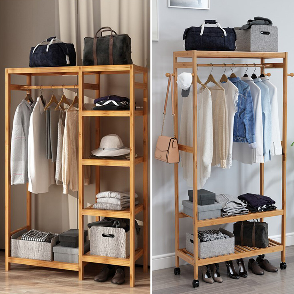 Hoobro 3 Tier Purse Organizer For Closet Multi Functional Purse Rack With 6 Hooks Floor Standing - View #8