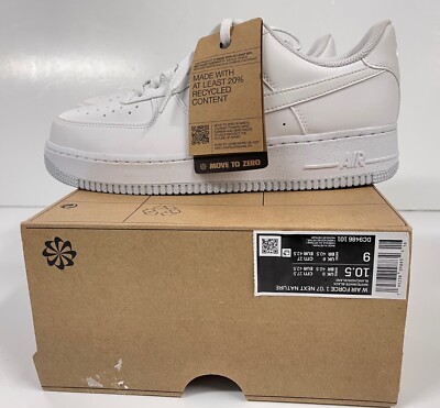 Nike W Air Force 1 '07 Next Nature White Black DC9486-101 Women's 10.5