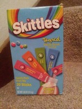 Skittles Variety Pack Drink Mix 20 Ct. Tropical Flavor * Singles To Go * 7/2026