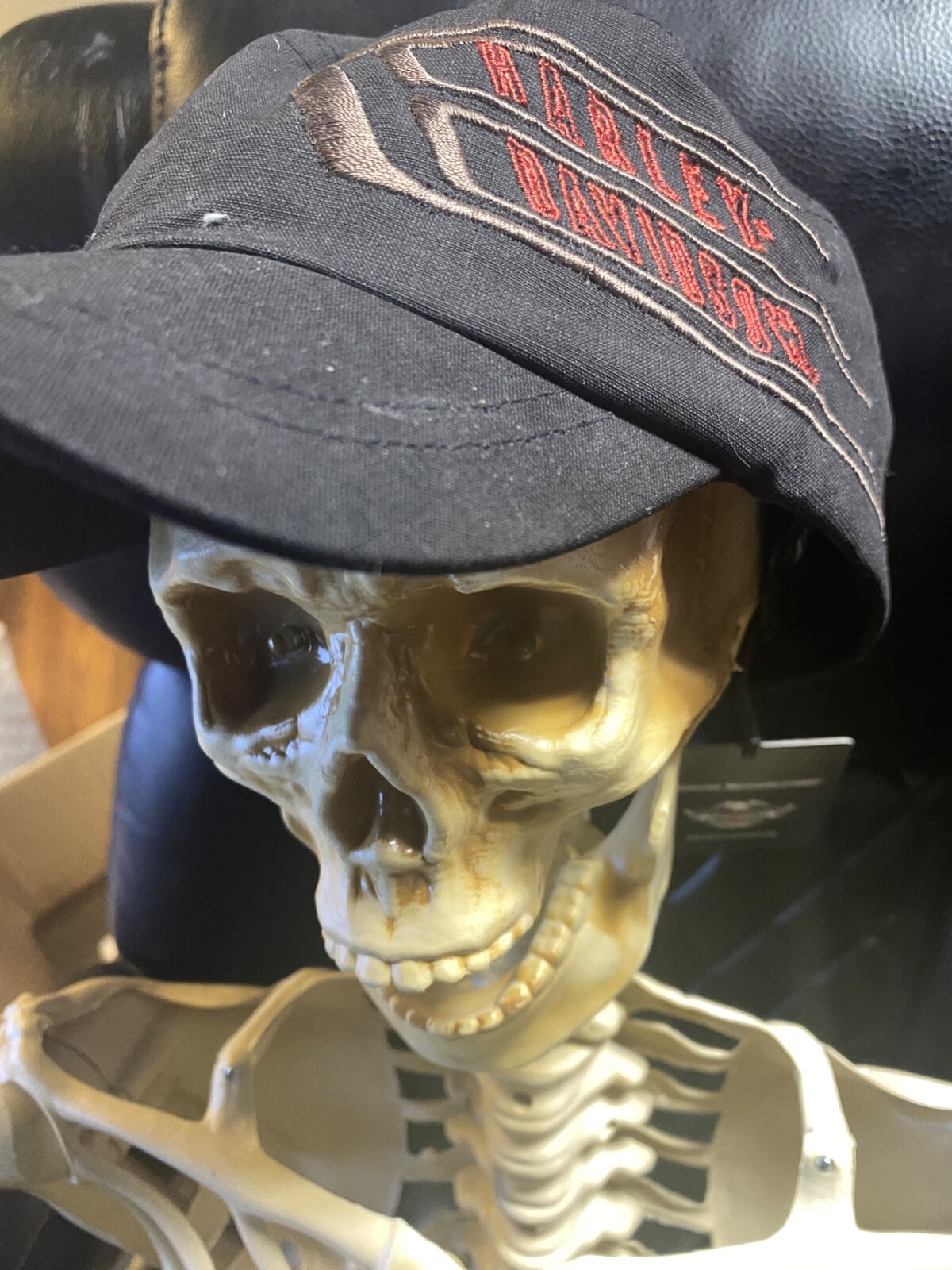 Harley Davidson Hat Cap Womens One Size Black Motorcycle Rider Biker Ladies RARE