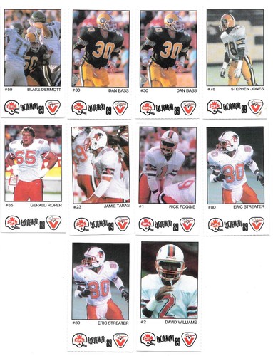 1989 Vachon CFL Single Football Panels - You Choose, Pick - Picture 76 of 81