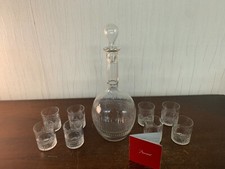 Baccarat Crystal Carafe And 8 Liqueur Glasses Set Lot Price 