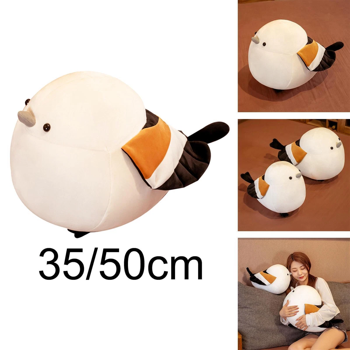 Lifelike Cartoon Sparrow Plush Toy Stuffed Animal Bird Toys for