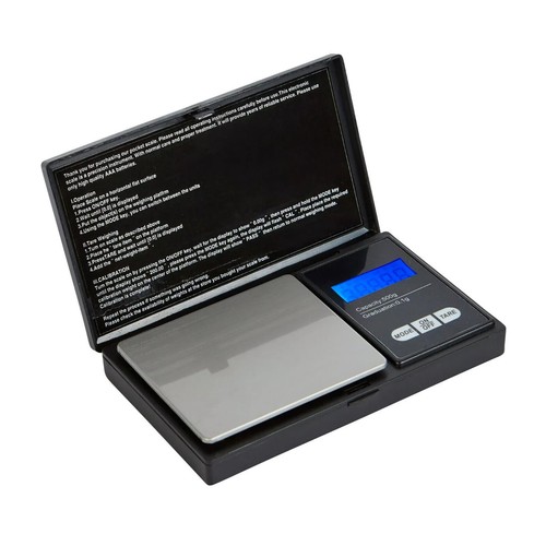 Báscula digital de 0,01-500 g gramos de bolsillo pequeña cocina dorada joyería hierba - Imagen 10 de 11