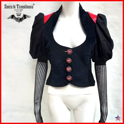 vintage women jacket velvet elegant gothic original iconic luxury brand logo bid