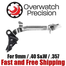 Overwatch Precision TAC Trigger w/ Bar for 9mm/.40/.357 Glock Gen 1-4, Black