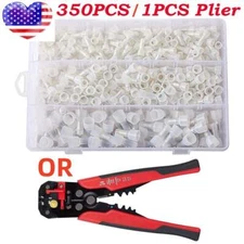 350PCS Closed End Crimp Cap Wire Connectors Terminals 22-10AWG Kit