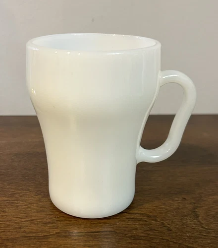 Vintage Fire King Soda Fountain Coffee Mug White Milk Glass Anchor Hocking