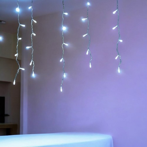 LUCI DI NATALE ESTERNO TENDA STALATTITI 3 METRI 138 LED LUCE FREDDA IP44 FLASH - Foto 4 di 6