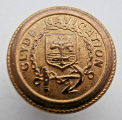 Victorian Clyde Navigation Glasgow Port Authority 17mm Gilt Button Smith Wright