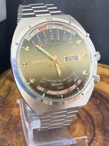 vintage orient perpetual calendar automatic watch