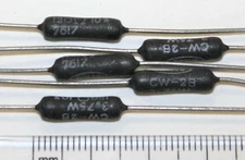 DALE 120 ohm 3.75 watt 10% Wire Wound Power Resistor New Old Stock 5 pieces