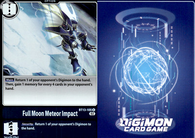 Foil Full Moon Meteor Impact BT13-105 R Versus Royal Knights Digimon TCG