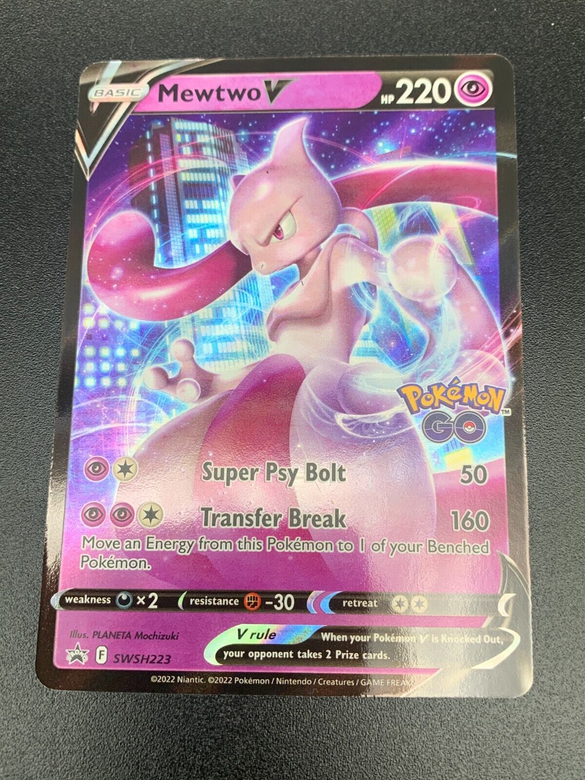 Mewtwo V - Pokemon GO #74 Pokemon Card