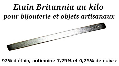 Étain Britannia anglais lingot de 780g pour créer vos propres sculptures à la maison