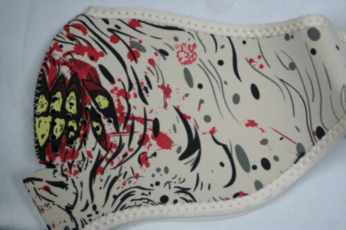 CLD WEATHER ZOMBIE HALF FACE MASK NEOPRENE REVERSE TO BLACK SKING MOTORCYCLE