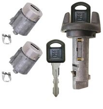 GM OEM Ignition Key Switch Lock Cylinder & Door Lock Tumbler Set 2 GM Keys