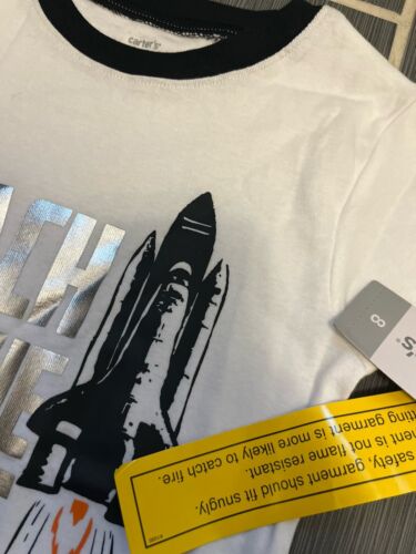 Carters Size 8 Boys NWT “Reach for the Stars” Co-Ord (New Shirt & Shorts Set) - Picture 5 of 6