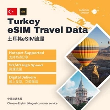 Turkey Travel eSIM Data | 1-50GB | 7-180 Days | FOR SHORT/LONG TERM STAY