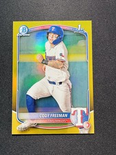 2025 Topps Bowman Chrome Prospect Cody Freeman #BCP-112 Gold REF 28/50 1st KE21