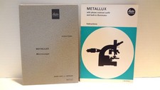 LEITZ METALLUX SET DI (2) MANUALI ISTRUZIONI ORIGINALI **OTTIME CONDIZIONI**