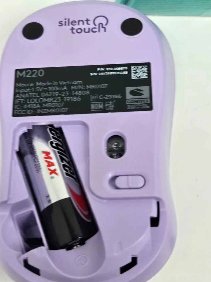 Logitech M220 Silent Wireless Mouse PC, Mac, Laptop 2.4 GHz with USB Receiver - Image 2 of 2