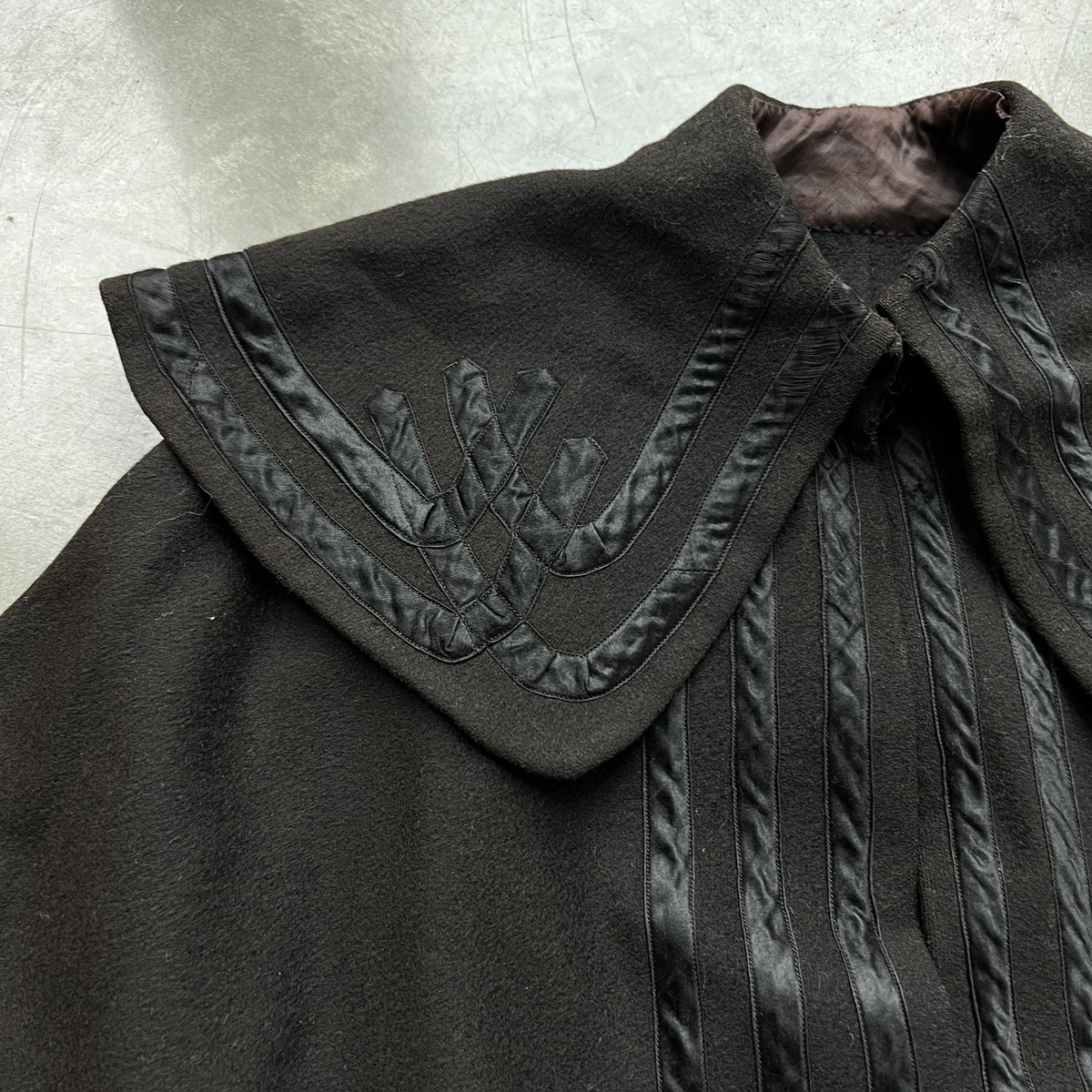 Vintage Antique 1800S VICTORIAN HEAVY WOOL RIDING CAR CAPE