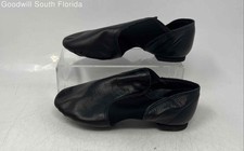 Capezio Womens E-Series EJ2 Black Leather Round Toe Jazz Dance Shoes Size 6.5W