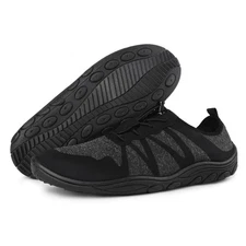 riemot Men's Women's Black Sports Water Lightweight Non-slip Breathable Shoes