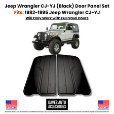 Jeep Yj Cj7 Cj8 Black Door Panel Pair 82-1995 Full Door Interior Trim Jeep Yj Cj7 Cj8 Black Door Panel Pair 82-1995 Full Door Interior Trim