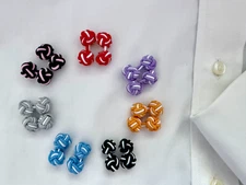 7 pairs of Silk Knot Fabric Cufflinks-Free Shipping