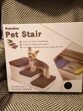 Foldable dog stairs for small dogs puppy 3 step pet stairs for bed W/ Storage
