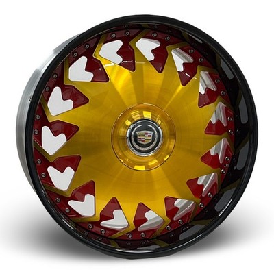 24x10'' for CADILLAC ESCALADE 3pc Forged Wheels 6x139.7 / 6x5.5 with floating cap