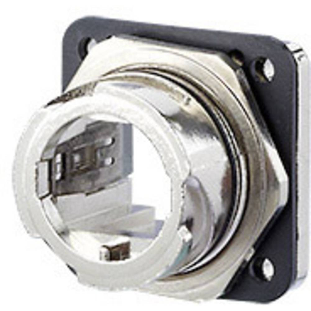 Boîtier RJ45 étanche IP67 Metz Connect 1401013300ME anti-vibration à bride en zinc argenté