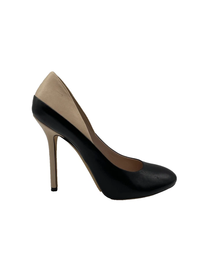 Talons aiguilles Miu Miu en cuir crème noir pour femmes EU 39,5 UK 6 - Photo 1/4