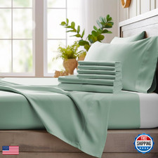 Bamboo Bay 6 Piece Queen Sheet Set - 100 Viscose Made From Bamboo Sheets Queen