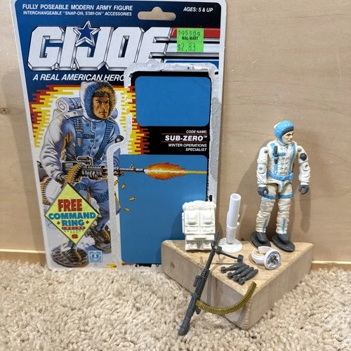 Sub-Zero Complete w/ Cardback G.I. Joe 1990 New O Ring