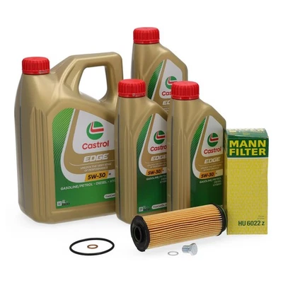 7L CASTROL EDGE 5W-30 M LL-04 + MANN Ölfilter für BMW 1er 3er 5er X3-7 B58 B57