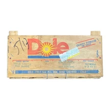 Dole Grapes Chile Wood Crate Box Advertising