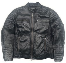 Affliction Black Premium Leather Jacket Limit...