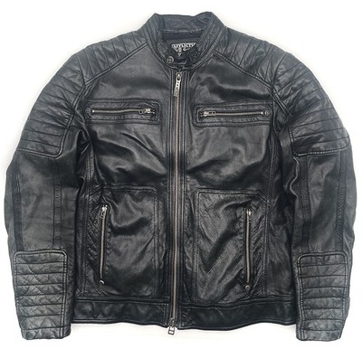 Affliction Black Premium Leather Jacket Limited Edition #485 Mens XL